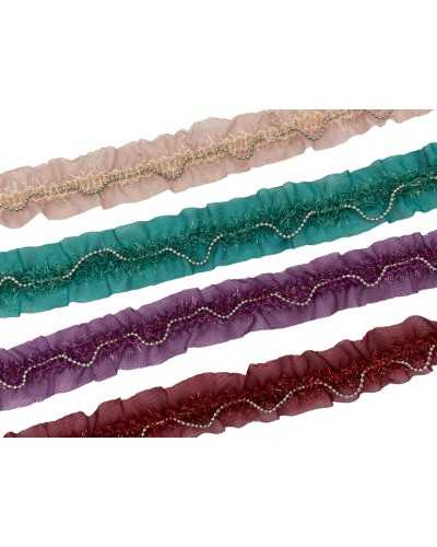 50 cm Trimmkantenkantenkettenkette-Kette Rueches elastisch hoch 25 mm