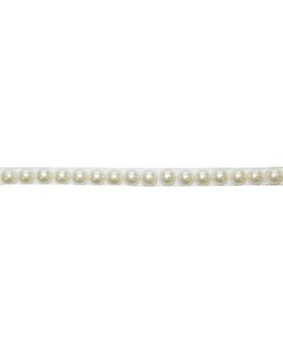 Thermo Adhesive Trimming Half Pearl Resin Milk White 1Cm High