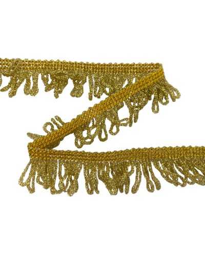 Pantamaneria Fransen Ring Lurex Gold Kleidung Gaglioretto 2,5 cm