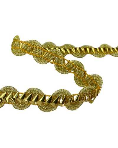 Trimmering cover cover weaving serpentine lurex glossy gold high mm 15