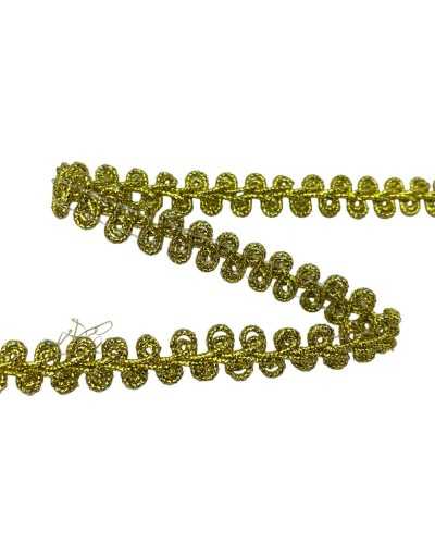 Trimmereria Cover Modell Agremano Stickerei Serpentine Gold Lurex Lamè High 1 cm