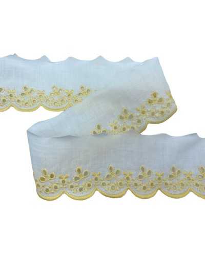 Piazza dentelle Sangallo Dentelle fleur perforée haute 5,5 cm