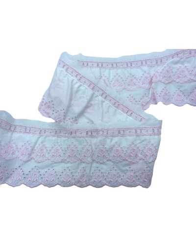 50cm Piazza Piazzo Sangallo curled Passenger Double Balza White Embroidery Rose High 11cm