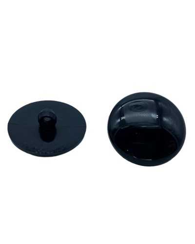 Round bombed button - Ø 24 mm - line 36 - Blue & black plastic