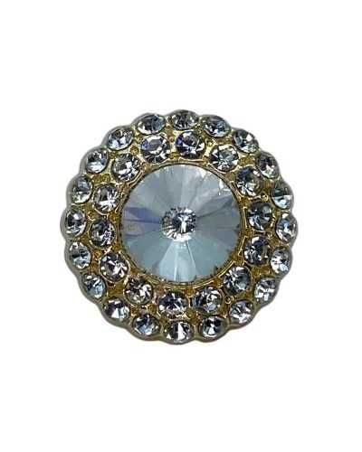 Runder Button Strass-Juwel-Modell-Muster-Stein-Stamm-Metall 17 mm