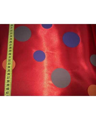 Printed satin carnival 150 Cm high red clown