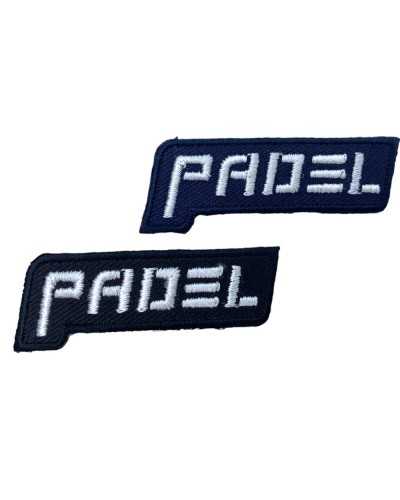Written application embroidery white padel patch thermoadades sport 5x1.5 cm
