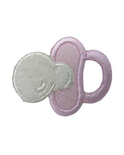 TeaCatation Application Broderie Patch Baby Velvet Pacificifier Sorto 3x2 cm