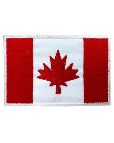 Application Patch Patch Thermoadesive Embroidery Flag Canada 9x6 cm