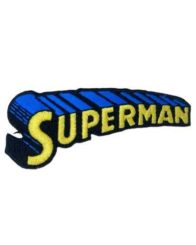 Thermoadesive application cartoon character written embroidery blue patch 7x3 cm