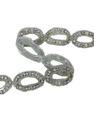 9 cm 2 piezas de parche de aplicaciones plata piedras termoadhesivas strass conjunto de cuentas de alambre alto 2.5 cm