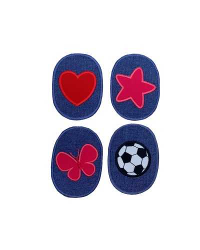 Teafood Application Marbet Embroidered Adhesive Jeans Patch 9x6 cm