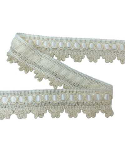 Lace trimmings Tombolo Tip Cotton Passenger Rased 3 cm high