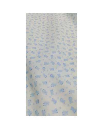 50 cm Printed cotton fabric by the meter light blue teddy bears white background 150 cm high