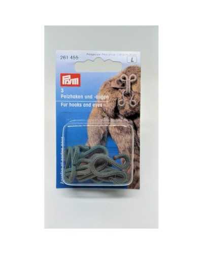 Prym large size fur fabric covered hooks and eyes