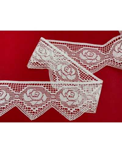 Lace Trimmings Topbolo Viscose Cotton Semmite Tip High Board Type Crochet Design Flower High 10.5cm