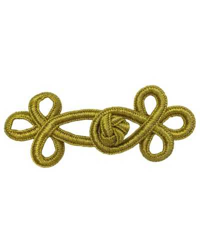 Alamaro Lurex Wire Verschluss bestickte Goldoutage überlagert 12x5 cm