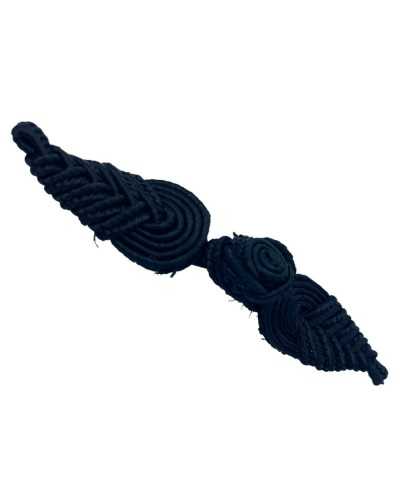 Alamaro small black soutache cord macramè black trimming cm 8.5x1.8