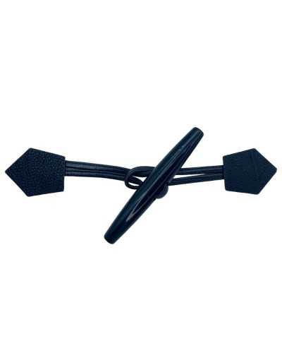 Black alamaro skin horn cylindrical button 20x3.5 cm