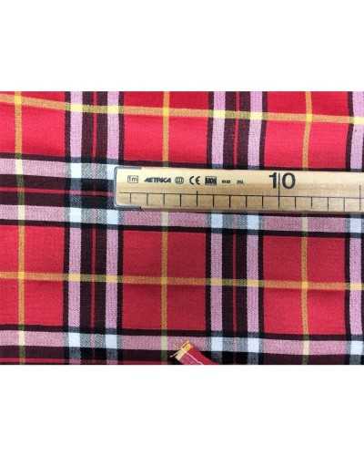 Tartan Burberry style upholstery fabric barbara gold line 280cm high