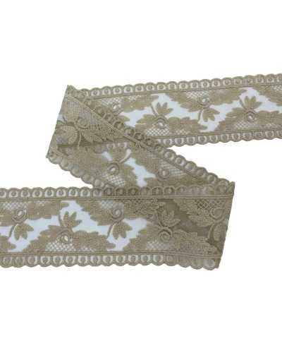 Piabement Lace Tulle Embroidery Flower Leaf Traszzo High Biscuit 6cm