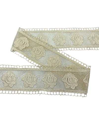 Plateau TRASZZO LACE DE LA DACE MACRAMÈ DACE BRODERIE DE ROSE HAUTE 7,5 cm