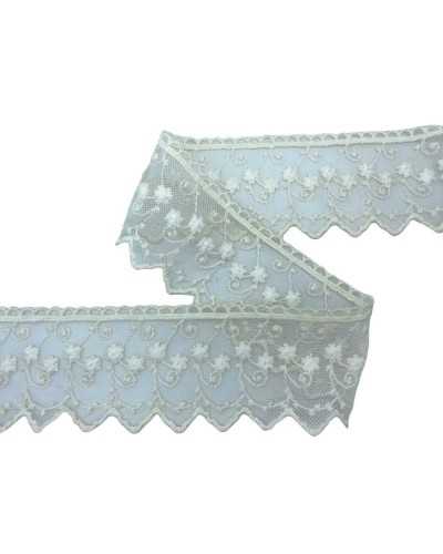 Piazzaneria Lace Tulle Bordado CHARLE CHEED FLOR MAYOR 7.5 CM