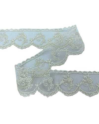 Puntamaneria Punta Small Lace Lace Tulle Embroidery Flower Tall 3cm