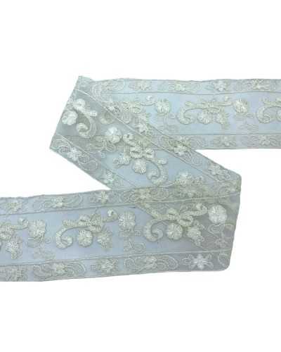 Tablero de bandeja Tablero Tulle Lace Lace Bordado Flor Arco alto 7 cm