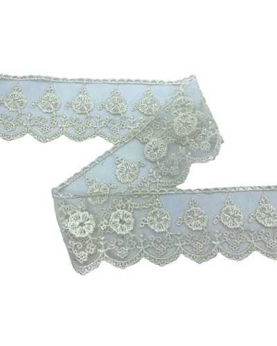 Lace liace lace tulle embroidery Flower scallop high 5.5 cm