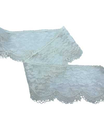 50 cm French lace trimmance Chantilly white high milk scallop macramé 12 cm