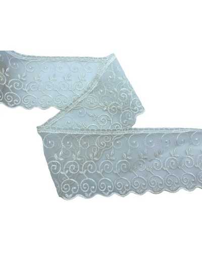 Gestickte Organza-Zutraten-Spitze-Saksenspitze 10 cm