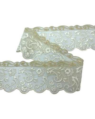 50cm Bicycle Lace Piabilities Panna Ecrù Tulle Lace Embroidery Flower Doodle High 8.5cm