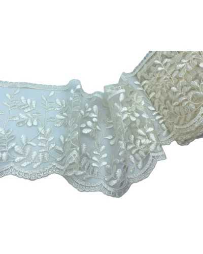 Panny Panna Tüll Spitze Spitze Stickerei Blatt Hohe 15 cm