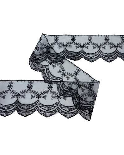 Lace Trimmings Tulle Lace Square Still Flower Embroidery High 9.5cm