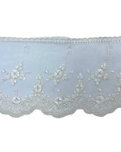 Tulle Trimmering Lace Lace Embroidered Flower Scalloped High 10 Cm