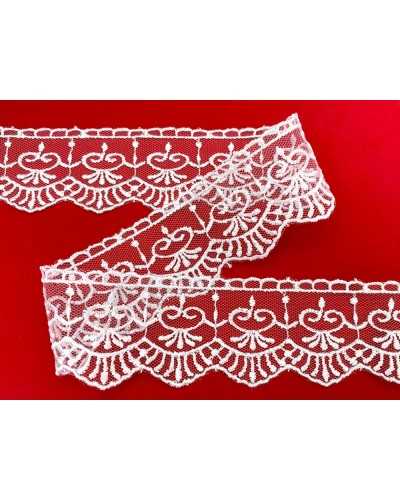 Dentelle dentelle dentelle basse orteil broderie blanche 4 cm