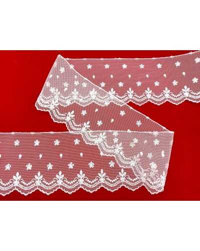 Tulle Trimmings Encaje Bordado Bordado Flor Altura 8 cm
