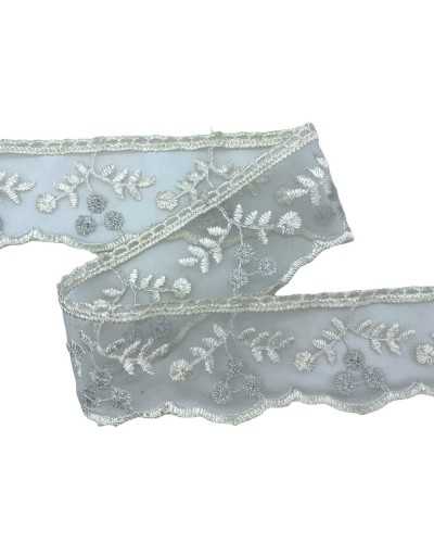 PIABENT-Spitze-Spitzencreme-Organza-Stickerei Lurex High CM 5