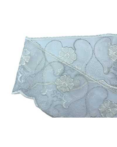 TULLINGS TULLE TULLE BLANC LAIT DE LA DACE DE LA DACE DE BRODERIE DE LA DACE REBRODÈÈ
