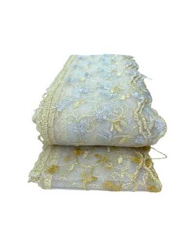 Tulle Piabilities Lace Panna Ecramated Lace Embroidered Lurex High 11 Cm