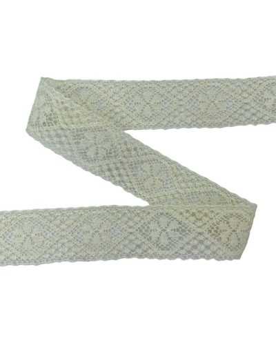 Lace trimmings Ecrù lace Embroidery VALENCIENNE ROMBO FLOWER SYNEWAL 2 CM