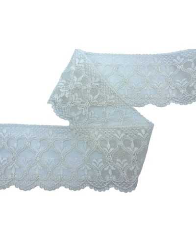 Pantamaneria cream lace rebokè valencienne lace design heart scalloped high 9.5 cm