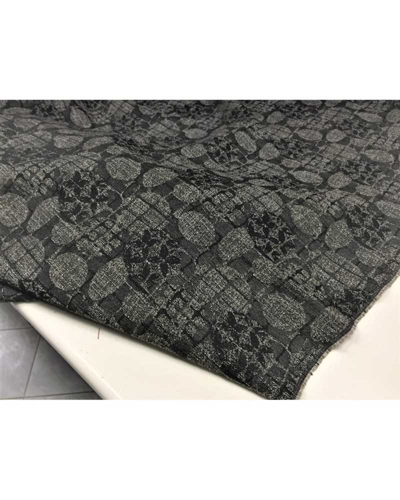 Tessuto broccato leggero per tailleur primavera autunno nero o marrone alto 145 cm