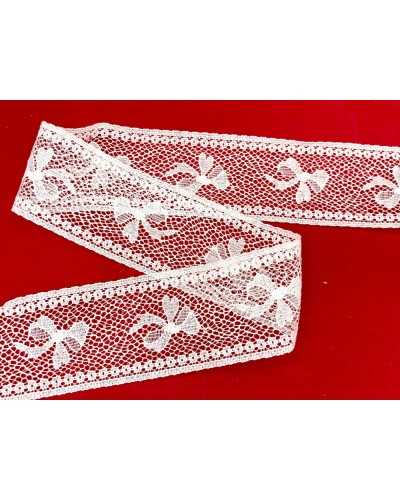 Lace Lace Cotton Lace Valencienne Design White Bow Trasing High 45mm