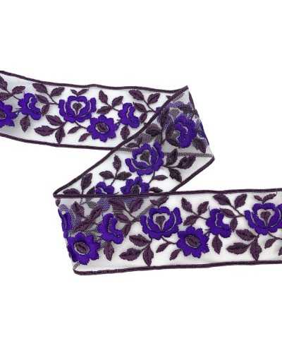 50cm Tray Tray Board Tulle Embroidery Flowers High 5.5 cm