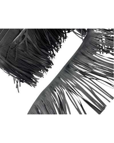 50 cm Verzierungen, Fransen, doppelseitiges Kunstleder aus Öko-Leder, Höhe 16 cm