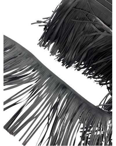 50 cm Verzierungen, Fransen, doppelseitiges Kunstleder aus Öko-Leder, Höhe 16 cm