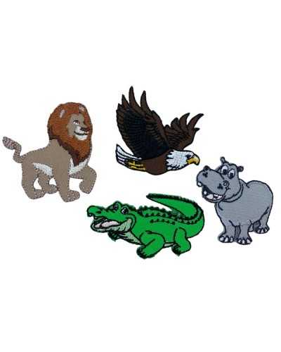 Applications thermo-adhésives brodées Series Animaux h. 3,5-6 cm