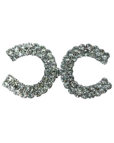 Haken Alamaro Jewel Metall Strass Silber 8,5x4 cm